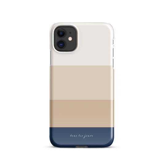 Blue and Cream Pastel Layers - Slim iPhone Case