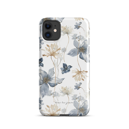 Faded Floral Print - Slim iPhone Case